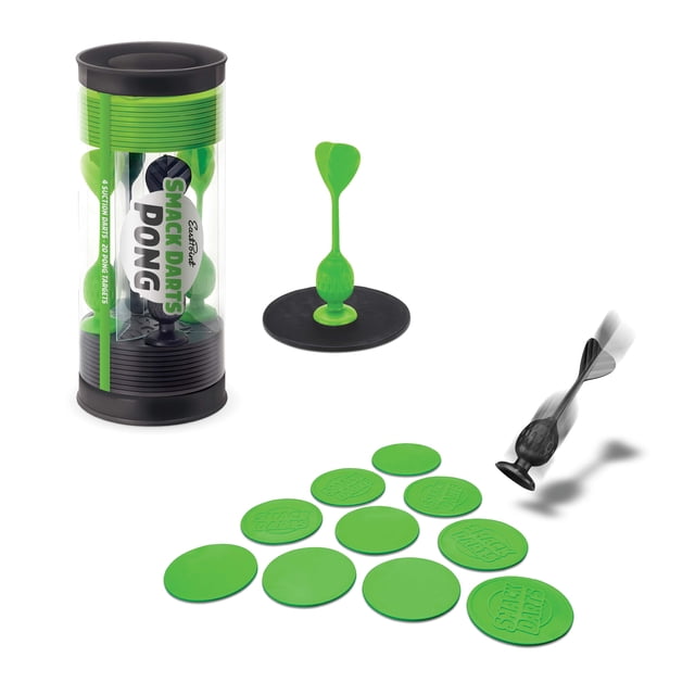 EastPoint Fléchettes Sport Smack Fléchettes à Succion 4 Pcs Vue avant Centrée de Quatre Fléchettes Légères à Embout Succion avec Ailettes en Plastique Brillantes et Arbres en Plastique Lisses sur Fond Blanc, Commercialisées pour un Jeu Rapide et Sans Dégâts Lors de Fêtes à l'Intérieur Ou à l'Extérieur; l'Ensemble Comprend 4 Fléchettes et Fonctionne avec des Cibles de pong, et Est Souvent Utilisé pour des Voyages Rapides Ou des Jeux de Défi de Style Carnaval.