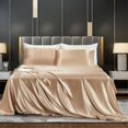 thumbnail image 1 of 4-piece Satin Bedding Sheet Set Luxury Bedding Sets, 1 of 5