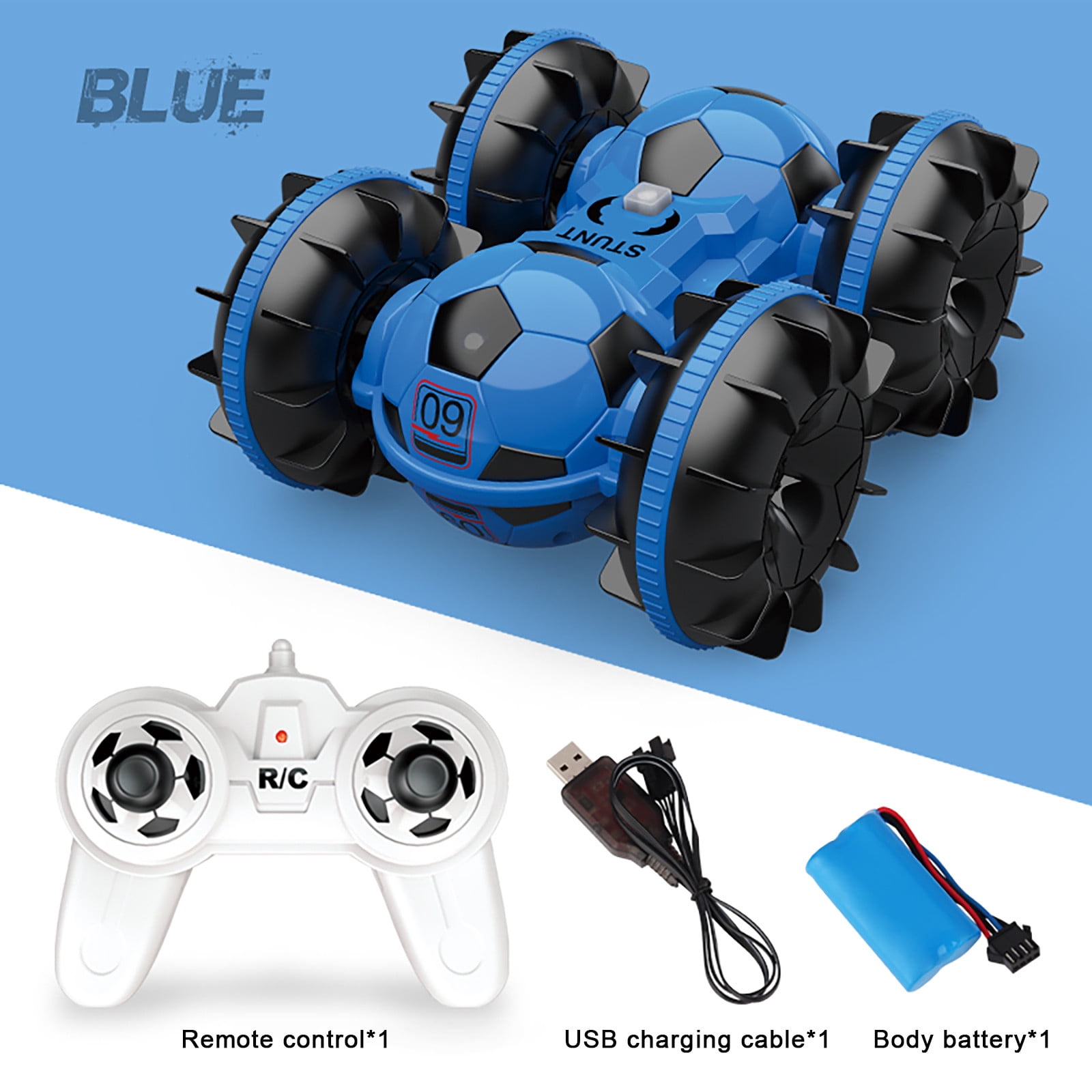 EGNMCR 2.4G Double Sided 360 Degree Rotation RC Vehicle RC Car Remote Control Stunt Car Amphibious remote control Birthday Gifts for Kids
