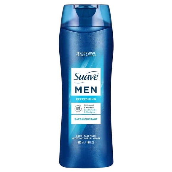 Suave Men Face & Body Wash, Refreshing Body Cleanser for Moisturized Skin, With an All day Fresh Scent 532ml