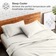 thumbnail image 3 of Bare Home Pillowcase Set - Premium 1800 Collection - Double Brushed - Ultra Soft - Standard Size, Cream, 2 Count, 3 of 7