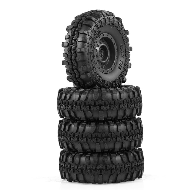 4pcs AUSTAR 110mm 1.9 Inch Rim Rubber Tyre Tire Wheel for 1/10 RC Car Traxxas
