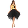 thumbnail image 2 of Nyeemya Robe de Danse Sans Manches Ourlet Asymétrique Prière Danse Lyrique Tunique Noire TTG, 2 of 6