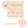 thumbnail image 4 of INSPIRE CHIC Women's 2 Pcs Stretchy Bra Extenders, 2x2/2x3/2x4 Hooks Elastic Back Bra Extension Strap Bra Band Light Apricot 2 Rows 4 Hooks, 4 of 6