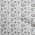 thumbnail image 1 of oneOone Cotton Poplin White Fabric English Breakfast Craft Projects Decor Fabric Printed By The Yard 56 Inch Wide, 1 of 1