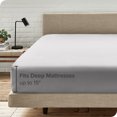 thumbnail image 4 of Bare Home 2-Pack Fitted Sheets - Premium 1800 Collection - Ultra-soft - Deep Pocket - Short Queen, Light Gray, 4 of 8