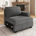 thumbnail image 1 of HONBAY Right Arm of Modular Sectional Corduroy Sofas, Grey, 1 of 5