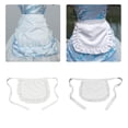 thumbnail image 4 of Apron Sleeve Elegant White Ruffled Waist Apron for Women and Cooking Utility Half Apron for Everyday Kitchen, 4 of 4