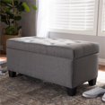 thumbnail image 2 of Bowery Hill Banc Ottoman Rembourré avec Rangement, Gris, 2 of 11