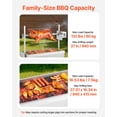 thumbnail image 3 of VEVOR Rotisserie Grill, 38W BBQ Outdoor Pig & Lamb Spit Roaster, Charcoal Spit Roaster with 132 LBS Capacity, Wheels & 7-Level Height, Electric Rotisserie Grill Kit, 3 of 9