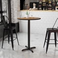 thumbnail image 2 of Bowery Hill 30" Round Restaurant Bar Table in Black and Walnut, 2 of 4