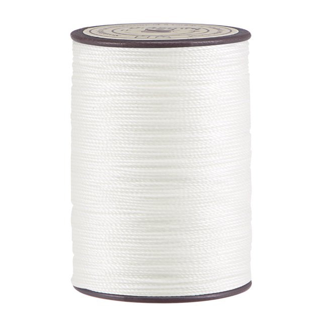 Unique Bargains Cordelette Fine Cirée Thread, Bobine de 93 yards, Cordon en polyester de 0,65 mm de Couleur Perle. Idéale pour les Fournitures de Courtepointe, la Couture à la machine, la Courtepointe à la Main, le Tissage et les Projets d'Arts et d'Artisanat. Comprend un Revêtement en Cire durable pour une Résistance à l'Humidité et un Effilochage Réduit.