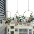 thumbnail image 1 of VONKY Metal Ring Hoop Wreath Garland With Realistic Artificial Roses Timeless Beauty Artificial Rose Flowers Artificial Flower Y892round 1Set, 1 of 6