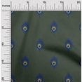 thumbnail image 1 of oneOone Silk Tabby Fabric Peacock Feather Ikat Decor Fabric Printed BTY 42 Inch Wide, 1 of 4