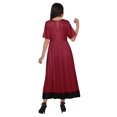 thumbnail image 3 of Moomaya Robe Plissée Imprimée Tunique à Manches au Coude Tenue d'Été Kurti pour Femmes, 3 of 5