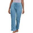 thumbnail image 1 of Innerwin Bottoms Solid Color Ladies Yoga Pants Sport Elastic Waist Tummy Control Trousers Light Blue M, 1 of 2