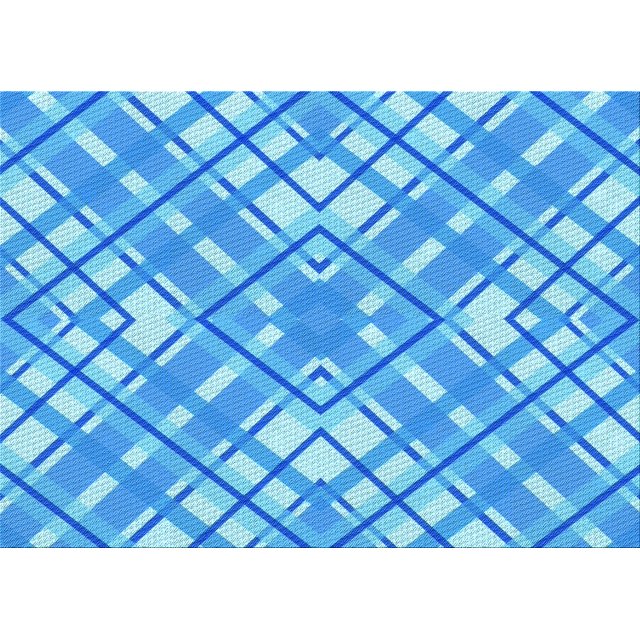 Ahgly Tapis Rectangulaire Lavable en Machine Intérieur Transitionnel Bleu Néon, 2 Pieds x 4 Pieds