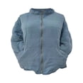 thumbnail image 3 of Women Stand Collar Quilted Jackets Long Sleeve Solid Color Full Zip Padded Jackets, 3 of 6