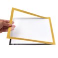thumbnail image 4 of Unique Bargains 8"x12" Magnetic Display Frame A4 Adhesive Magnetic Sign Holder Golden 5 Pack, 4 of 6