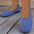 thumbnail image 3 of Dakaela Ballerines pour Femmes à Bout Rond, à Enfiler, Chaussures Plates de Marche, Mocassins en Tricot à Petit Talon Compensé, 3 of 8