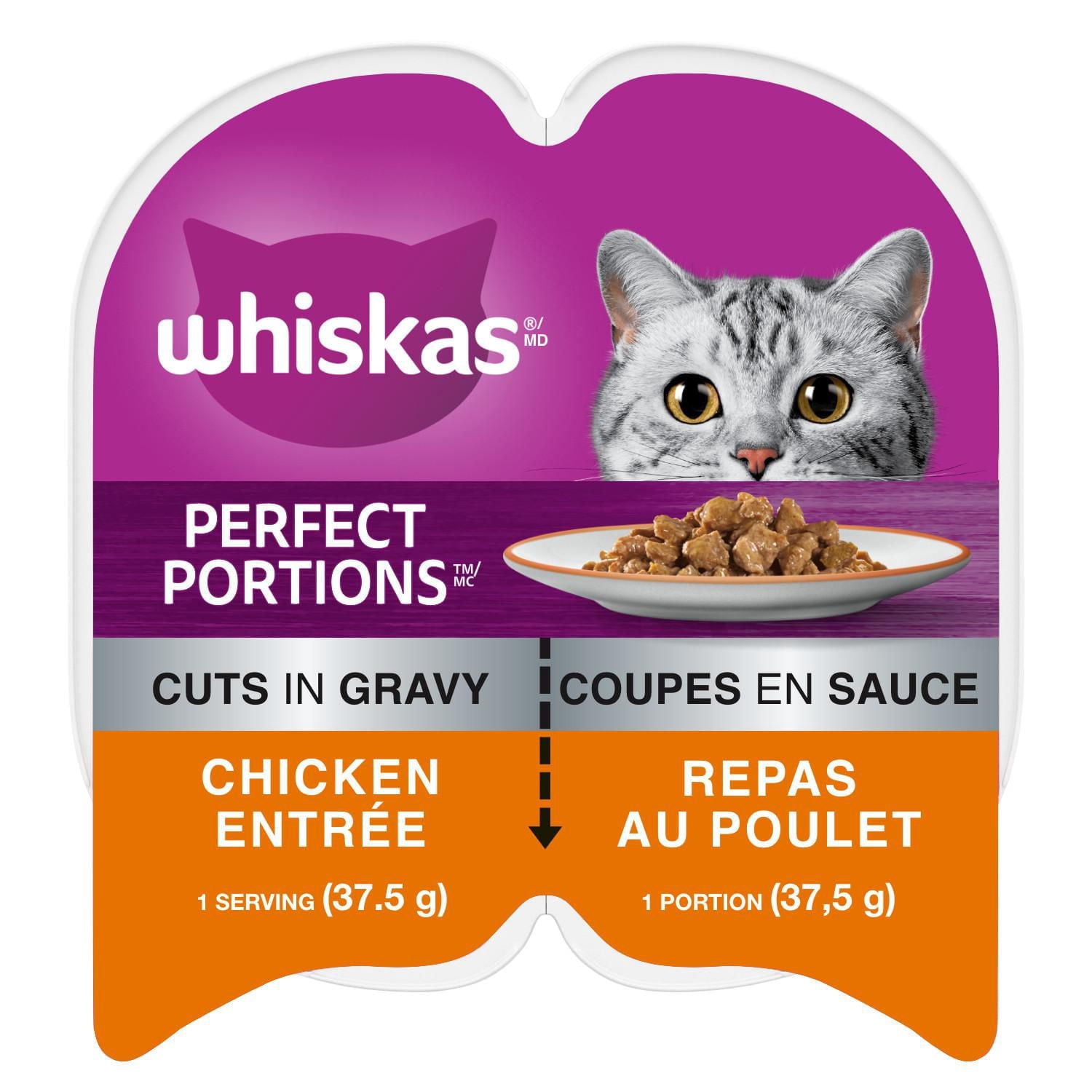 Whiskas Perfect Portions Chicken Entrée Cuts in Gravy Wet Cat Food