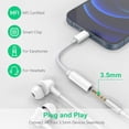 thumbnail image 2 of GHSDFBB [Apple MFi Certified] iPhone 3.5mm Headphones Adapter, Lightning to 3.5 mm Headphone/Earphone Jack Converter Audio Aux Adapter Dongle Compatible with iPhone 14 13 12 11 Pro Max XS XR, 2 of 7