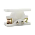 thumbnail image 1 of yeacher Heavy-Duty Spring Latch with Dual Roller Mechanism - Durable Plastic & Zinc Alloy Construction for Cabinets, Drawers, and Doors - Easy Installation with Included Screws - White Plastic Finish, 1 of 5