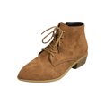 thumbnail image 2 of LSLJS Bottes Western Tendance Décontractées à Tige Courte Style Rétro à Talon Épais Pointu Nouvelles Bottes pour Femmes, 2 of 6