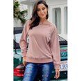 thumbnail image 4 of Women's French Terry Cotton Blend Pullover Sweatshirt, 4 of 4