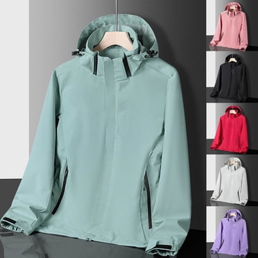 Feancey Rain Coat Women Lightweight Waterproof Hooded Rain Jackets Full Zip Outdoor Hiking Windbreaker Raincoats with Pockets Black XXL