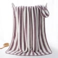 thumbnail image 1 of Birdeem Large Beach Towel Oversized - 27.6"X55" Big Mens Beach Towesl, Extra Large Thick Purple Beach Towels,Wide Fluffy Swimming Towel Oversize, Giant Stripe Cotton Pool Towel for Adults, 1 of 5