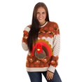 thumbnail image 1 of 3D Turkey Ugly Holiday Sweater for Adults, 1 of 8