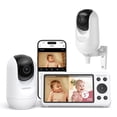 thumbnail image 1 of Momcozy Smart WiFi Baby Monitor with 2 Cameras, 5’’ 1080P Split Screen Video Baby Monitor with Camera and Audio, Clear Night Vision, 5000mAh Battery, 2-Way Audio, 1 of 10