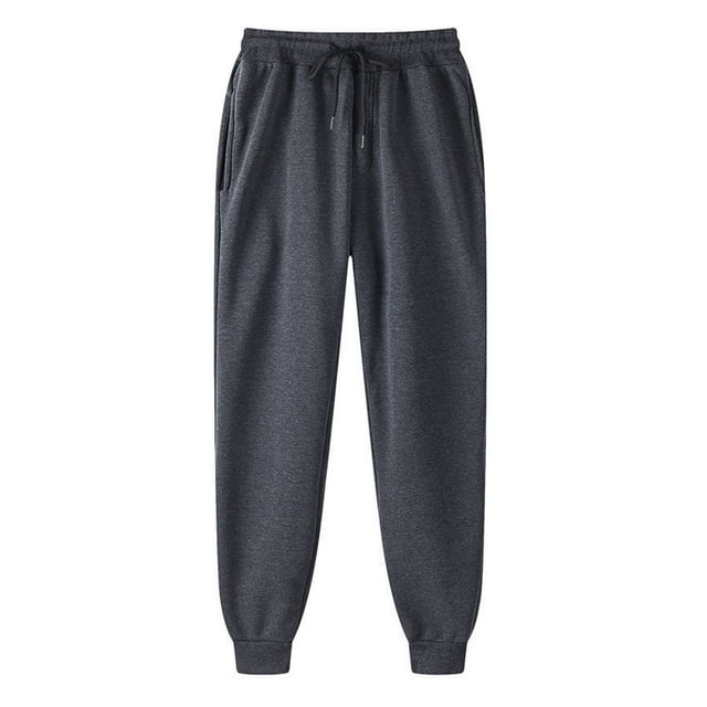 Men‘s Casual Joggers Cotton Sweatpants Workout Athletic Pants with Pockets Drawstring Gym Running Pants