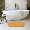 thumbnail image 4 of Maplenight Oval Bathroom Rugs Non Slip Washable 35x24in Soft Absorbent Bath Rugs Quick Dry Anti Mold Shower Rug for Bathroom Floor Tub and Shower Khaki, 4 of 5