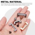 thumbnail image 3 of 4Pcs Metal D-Ring Connector Buckles, Alloy Right Angle Arch Bridge D-Ring Buckles with Screws (Grey, 1.1x0.2Inch), 3 of 6
