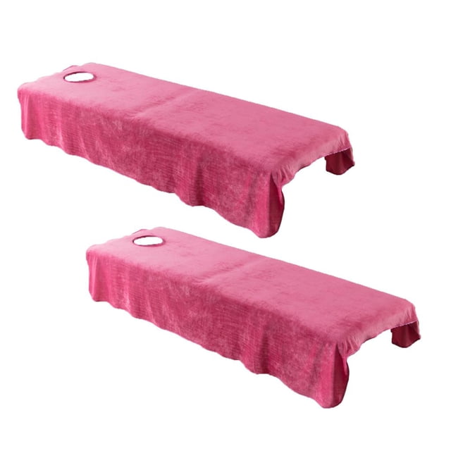 Abbracc Housse de Table de Massage Ensemble de 2 Draps-Housses, Housse de Drap pour Spa de Massage - Roux