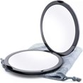 thumbnail image 2 of LAICAIW Magnifying Compact Mirror for Purses, 1x/10x Magnification \u2013 Double Sided Travel Makeup Mirror, 4 Inch Small Pocket or Purse Mirror. Distortion Free Folding Portable Compact Mirrors (Bl, 2 of 7