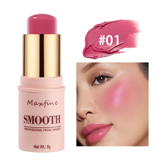 Pompotops Produits de Beauté en Liquidation, Cadeaux de Beauté pour Femmes, Stick Blush Multi-Usage, Stick Blush Coloré et Blush Naturel Polyvalent 8g