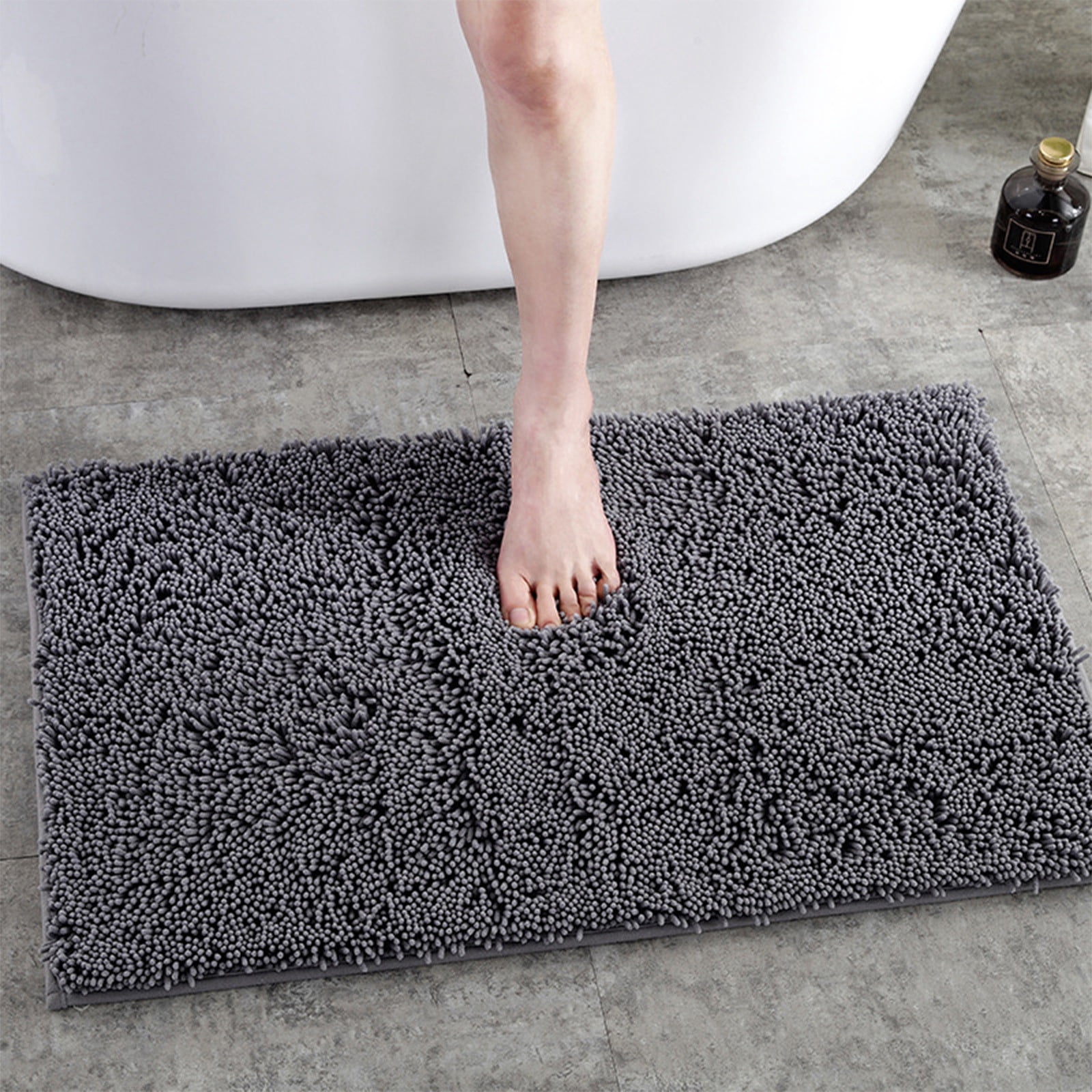 LSLJS Bathroom Rug Non Slip Bath Mats for Bathroom Floor Washable Bath Rug Bathroom Shower Mat Carpet Runner for Tub, Shower, and Bath Room Decor