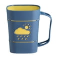thumbnail image 2 of Sentmoon Toothbrush Cup Mouthwash Cups Bathroom Mouthwash Cup Cute Couple Toothbrush Cup Rain Pattern Handle Plastic Drinking Cup Water Cup for Home Bathroom, 2 of 9
