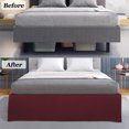 thumbnail image 3 of PiccoCasa Brushed Pleated Bed Skirt Durable Classic Tailored  Dust Ruffled Solid 16 Inch Drop, 3 of 8