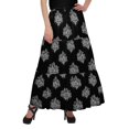 thumbnail image 1 of Moomaya Jupe Longue Imprimée pour Femmes Style Portefeuille Grande Taille Jupe Maxi à 3 Niveaux, 1 of 5
