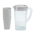 thumbnail image 2 of Transparent Cold Brew Carafe Coffee Pot Cold Brew Drip Pot Large Capacity Household Beverage Bucket Fruit Tea Dispenser with 5 Cups, 2 of 7