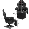 thumbnail image 2 of Goplus Fauteuil de Massage de Jeu Inclinable Chaise de Course Pivotante Noir, 2 of 10