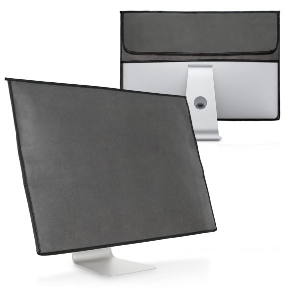 kwmobile Coque Compatible avec Moniteur 24-26 Pouces - Étui 3-en-1 avec Rangement pour Souris, Clavier - Gris Foncé