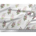 thumbnail image 3 of Soimoi Moss Georgette Fabric Leaves & Floral Block Print Fabric by The Yard 42 Inch Wide, 3 of 4