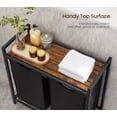 thumbnail image 3 of Laundry Hamper Organizer Laundry Basket Laundry Sorter with 2 Pull-Out and Removable Bags, Shelf, Metal Frame, 2 x 12.1 Gallons, 28.8 x 13 x 28.4 Inches, 3 of 5