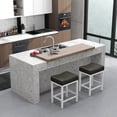 thumbnail image 4 of Costway 24.5" Bar Stool Set of 2 with Solid Rubber Wood Frame Humanized Footrest Kitchen, 4 of 8