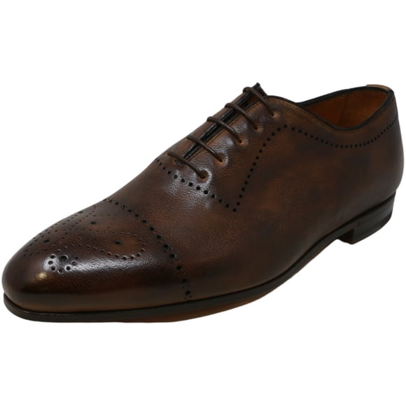 Bontoni Men's Brera Oxford Shoes Brown Ankle-High Leather - 10.5M